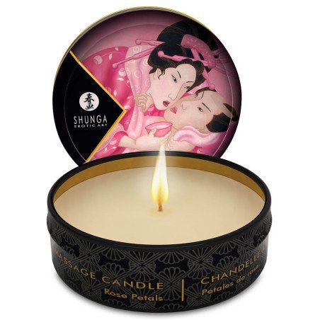 Succombez à l'étreinte florale de notre bougie de massage à la rose : une symphonie sensuelle pour votre bien-être.
