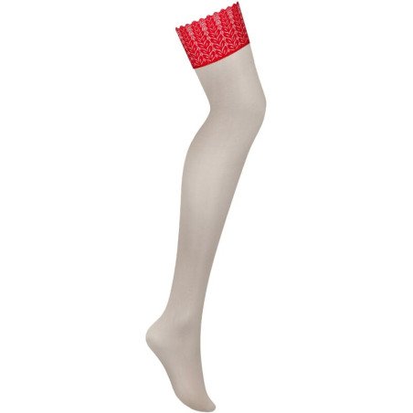 Stockings from the Ingridia Collection by Obsessive, in a seductive nude shade, combining modernity and sensuality.