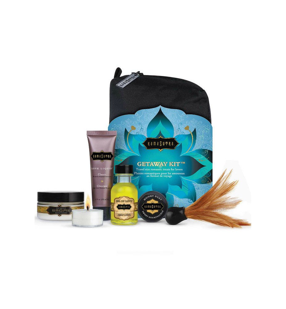 Vivez une expérience romantique et exquise avec notre kit Escapade de la marque Kamasutra.